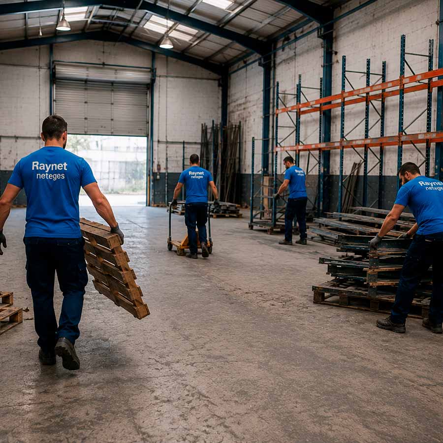 equipo-vaciado-de-naves-barcelona-palets-estanterias-raynet-neteges equipo-vaciado-de-naves-barcelona-palets-estanterias-raynet-neteges