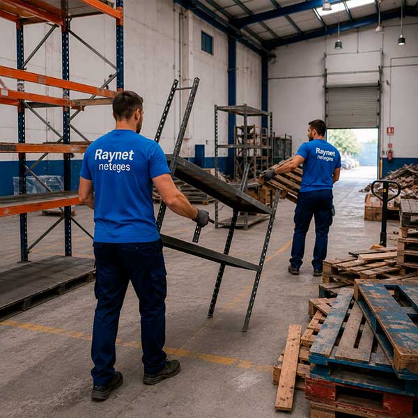 vaciado-de-naves-barcelona-equipo-raynet-neteges Servicio de vaciado de naves industriales en Barcelona Raynet Neteges