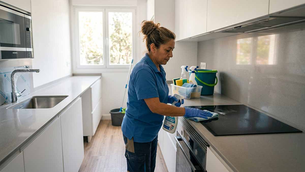 limpieza-de-cocina-despues-de-una-reforma-grasa-polvo-muebles-y-electrodomesticos